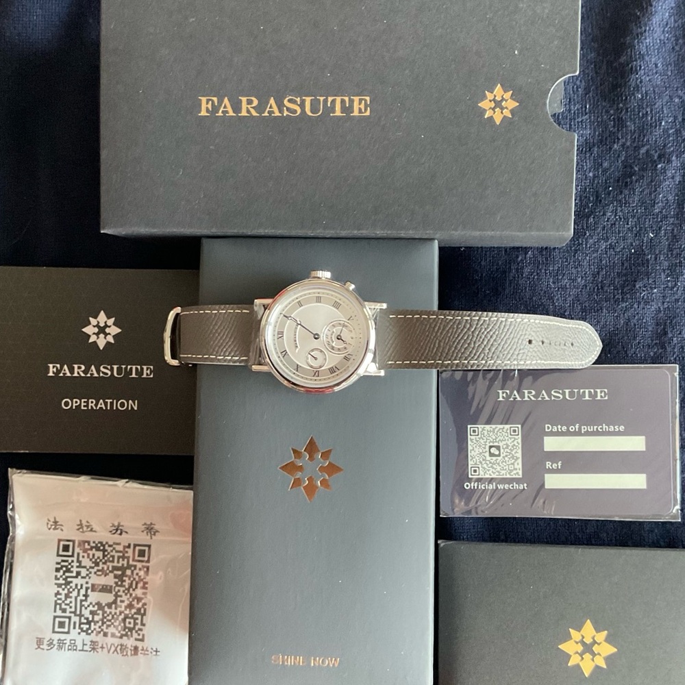 NIB 38mm Farasute Alarm Watch w Operating Instructions Full Set